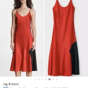 Rag & Bone Cruella 100 percent silk Midi Dress